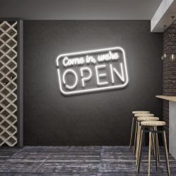 come in were open 2 led neon sign light 8