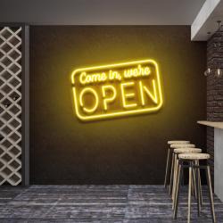 come in were open 2 led neon sign light 9