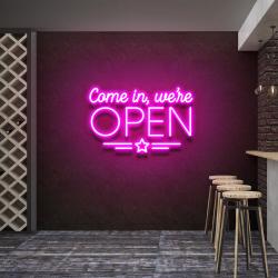 come in were open led neon sign light 1