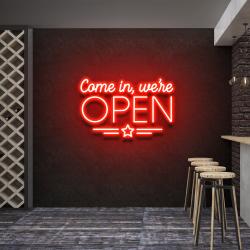 come in were open led neon sign light 3