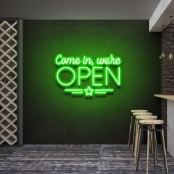 come in were open led neon sign light 4
