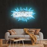 crack artwork led neon sign light 0
