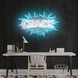 crack artwork led neon sign light 1