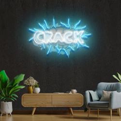 crack artwork led neon sign light 2