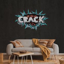 crack artwork led neon sign light 3