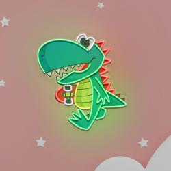 custom name cool dinosaur boy artwork led neon sign light 1