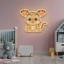 custom name cute baby leopard artwork led neon sign light 2