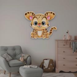 custom name cute baby leopard artwork led neon sign light 3