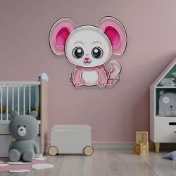 custom name cute baby pink mouse artwork led neon sign light 3
