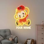 custom name cute monkey artwork led neon sign light 0
