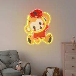 custom name cute monkey artwork led neon sign light 1