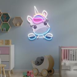 custom name cute unicorn gift for kids artwork led neon sign light 1