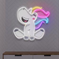 custom name cute unicorn girl artwork led neon sign light 1