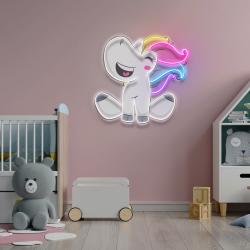 custom name cute unicorn girl artwork led neon sign light 2