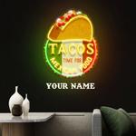 custom name fast food of tacos mexican food led neon sign light 0