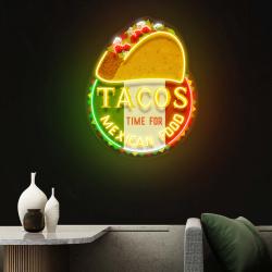 custom name fast food of tacos mexican food led neon sign light 1