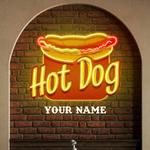 custom name fast food restaurant with hot dog led neon sign light 0