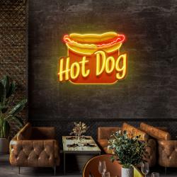 custom name fast food restaurant with hot dog led neon sign light 2
