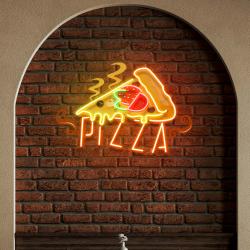 custom name fast food restaurant with pizza led neon sign light 1
