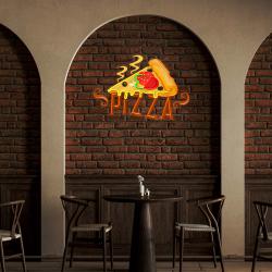 custom name fast food restaurant with pizza led neon sign light 3