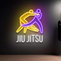 custom name gradient jiu jitsu logo artwork led neon sign light 1