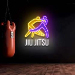 custom name gradient jiu jitsu logo artwork led neon sign light 3