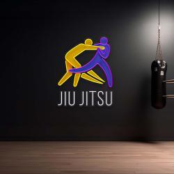 custom name gradient jiu jitsu logo artwork led neon sign light 4