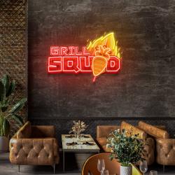 custom name grill squid artwork led neon sign light 2