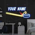 custom name hockey gift for kids artwork led neon sign light 0