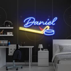 custom name hockey gift for kids artwork led neon sign light 1