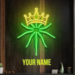 custom name king marijuana logo artwork led neon sign light 0