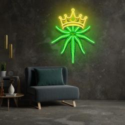 custom name king marijuana logo artwork led neon sign light 2