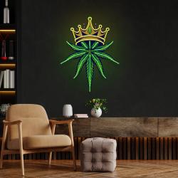 custom name king marijuana logo artwork led neon sign light 3