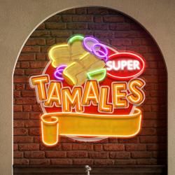 custom name mexican tamales food restaurant decor artwork led neon sign light mexican food restaurant decor artwork led neon sign light 1