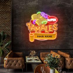 custom name mexican tamales food restaurant decor artwork led neon sign light mexican food restaurant decor artwork led neon sign light 2