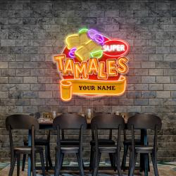 custom name mexican tamales food restaurant decor artwork led neon sign light mexican food restaurant decor artwork led neon sign light 3