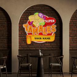 custom name mexican tamales food restaurant decor artwork led neon sign light mexican food restaurant decor artwork led neon sign light 4
