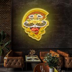 custom name pizza cartoon logo artwork led neon sign light 2