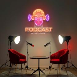 custom name podcast artwork led neon sign light 2