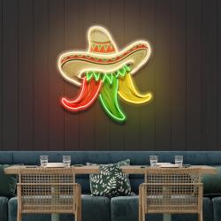 custom name restaurant cinco de mayo mexican chili artwork led neon sign light 1