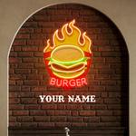 custom name restaurant fast food burger led neon sign light 0