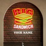 custom name restaurant fast sandwich led neon sign light 0