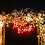custom neon name sign wedding til death wedding neon sign light wedding neon sign ideas 0