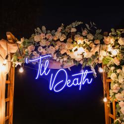 custom neon name sign wedding til death wedding neon sign light wedding neon sign ideas 1
