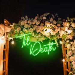custom neon name sign wedding til death wedding neon sign light wedding neon sign ideas 2
