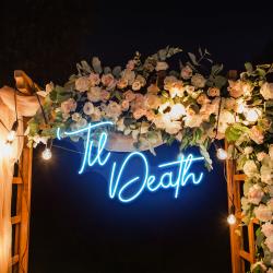 custom neon name sign wedding til death wedding neon sign light wedding neon sign ideas 3