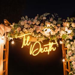custom neon name sign wedding til death wedding neon sign light wedding neon sign ideas 4