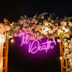 custom neon name sign wedding til death wedding neon sign light wedding neon sign ideas 5