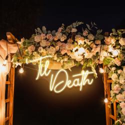custom neon name sign wedding til death wedding neon sign light wedding neon sign ideas 7