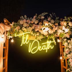 custom neon name sign wedding til death wedding neon sign light wedding neon sign ideas 9